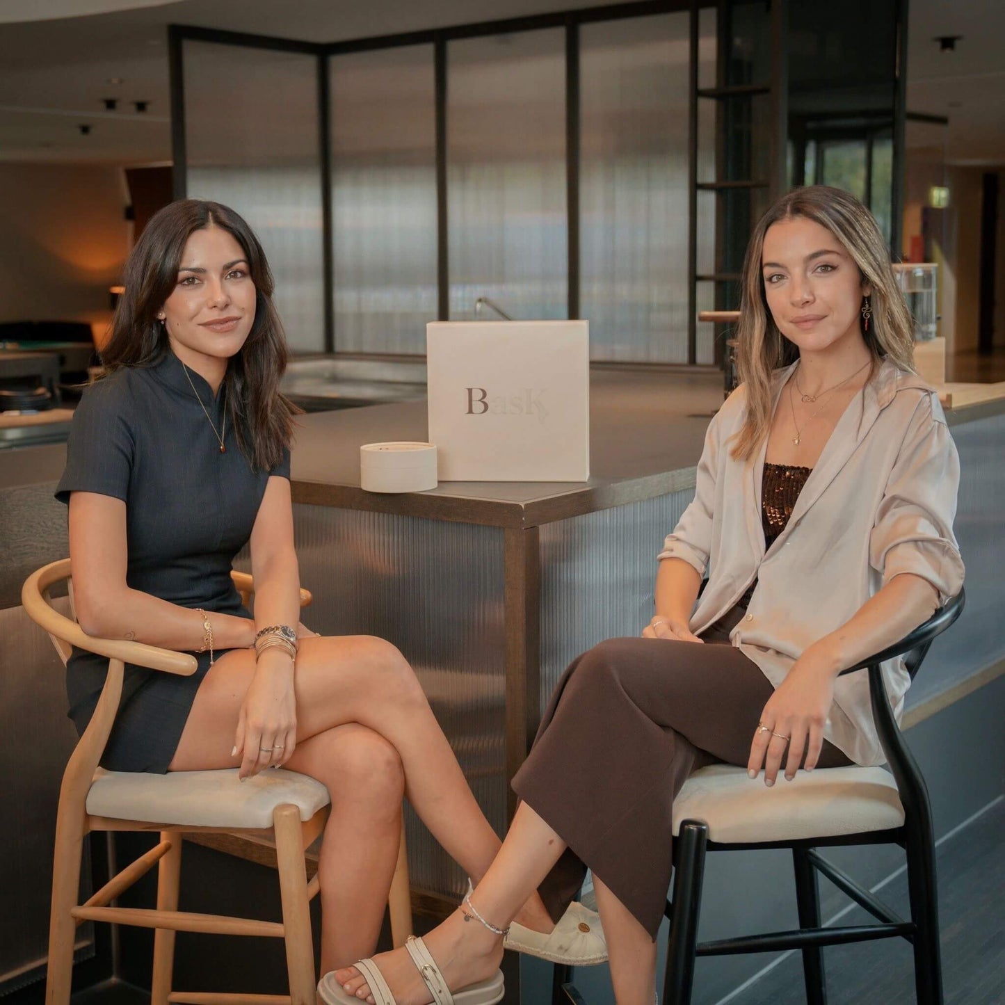 Founders of bask cheesecake boutique. Two elegant woman presenting their new brand.