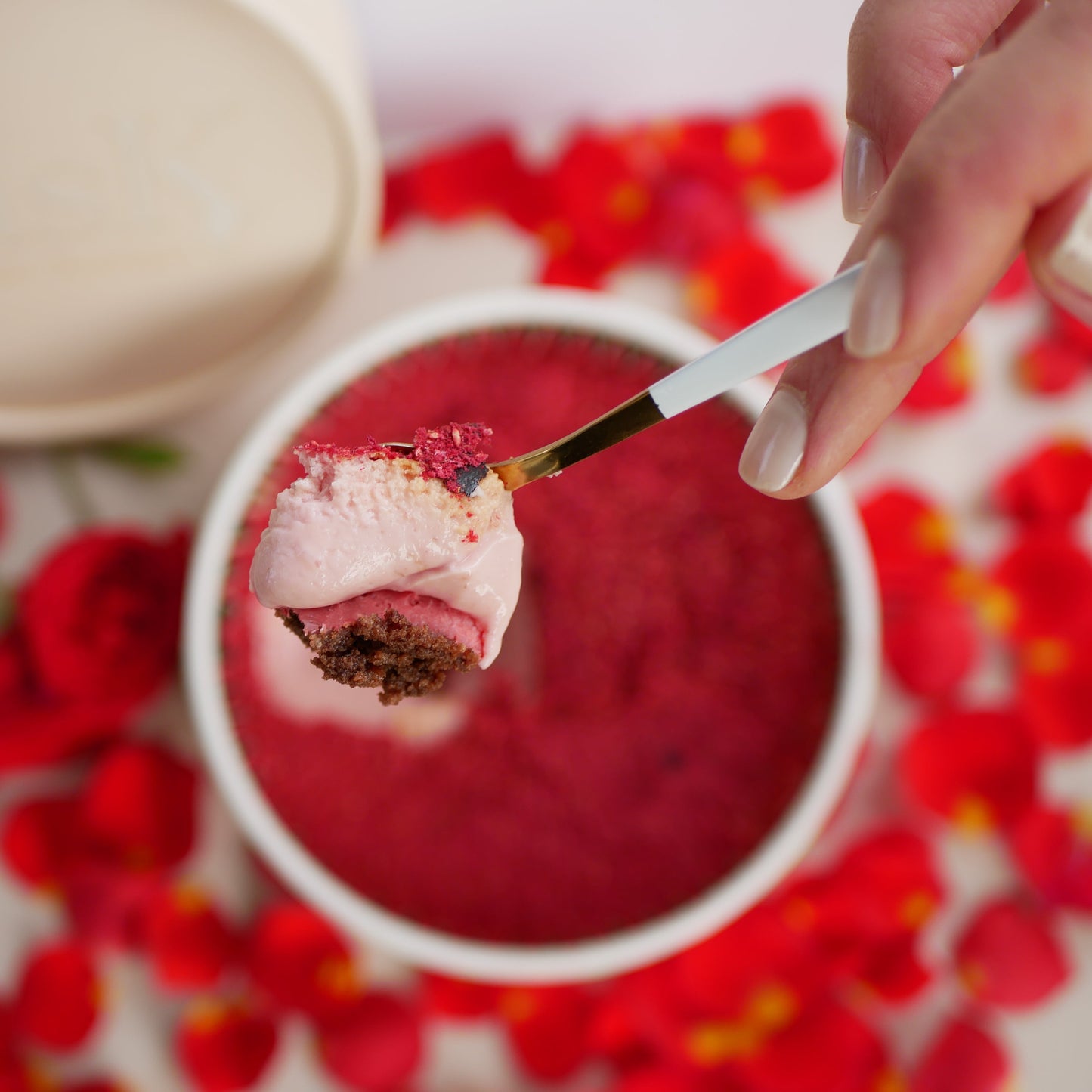 Ruby chocolate cheesecake