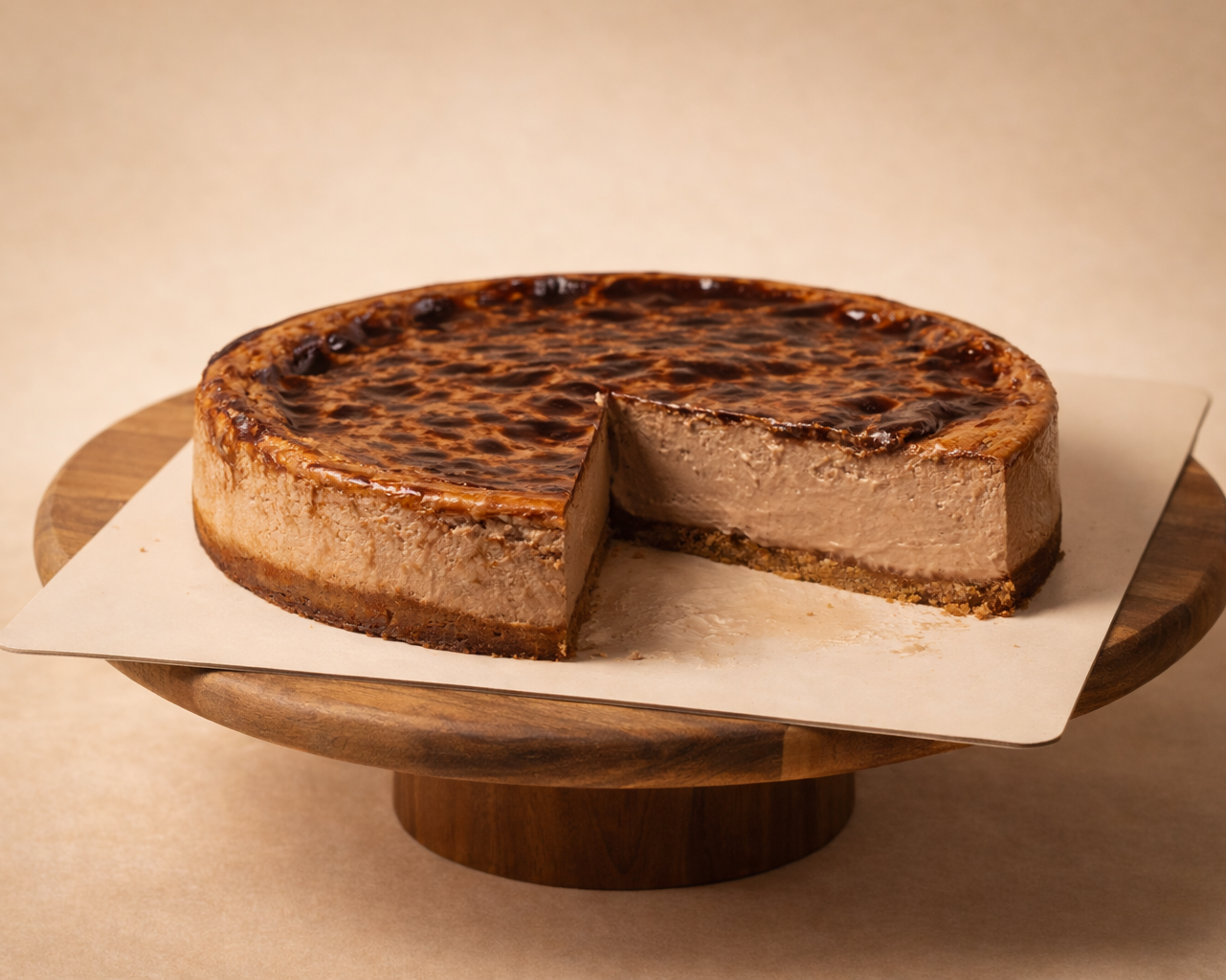 chocolate melted cheesecake basque