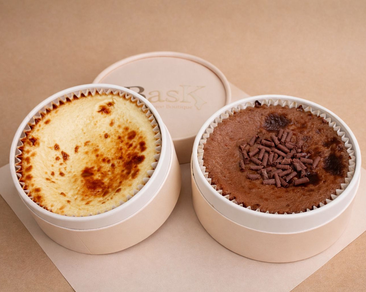 basque and chocolate cheescake