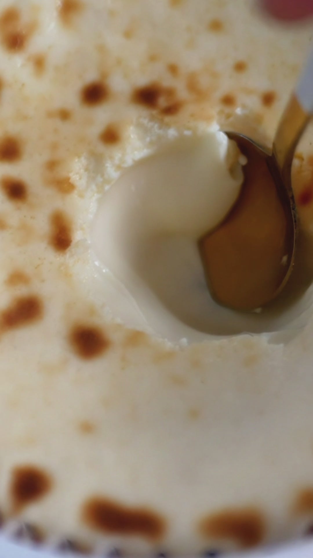White chocolate basque cheesecake creaminess